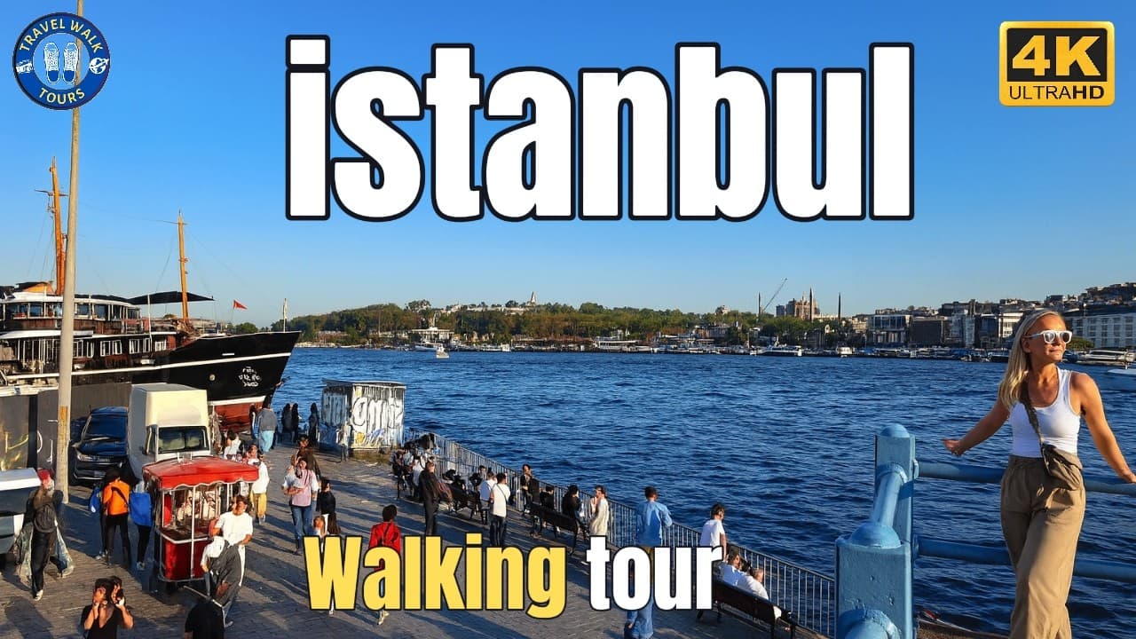 Istanbul Walking Tour 4K - Karaköy, Eminönü & Stunning Views of the Bosphorus 4K Video