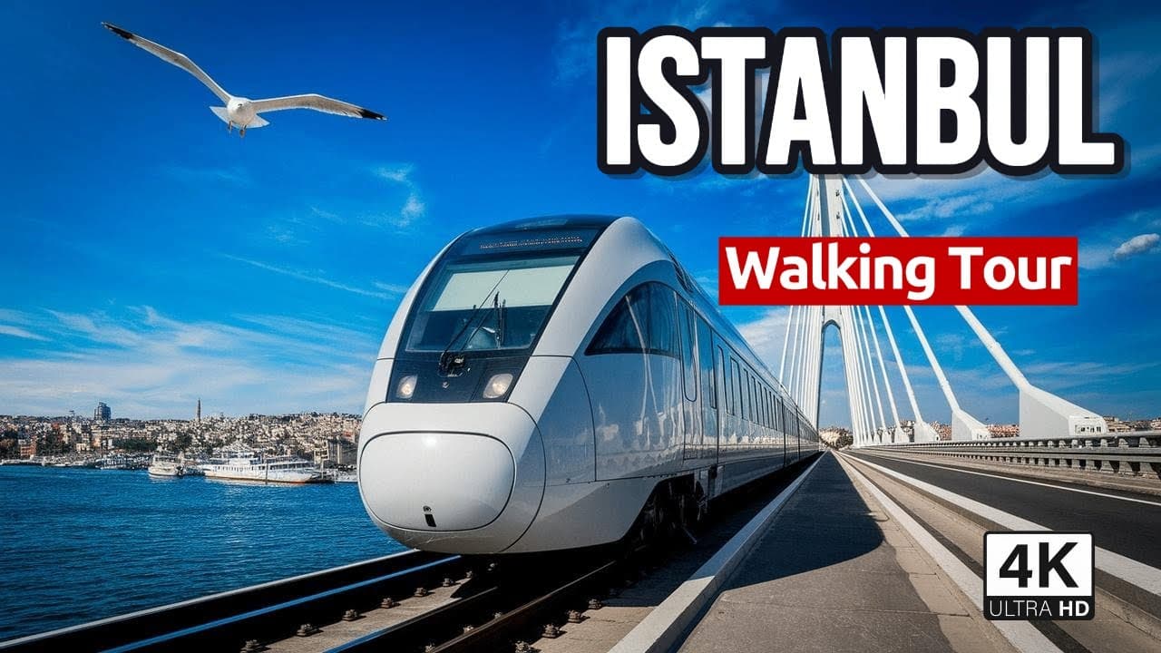 Istanbul's Stunning Walking Tour: Golden Horn Metro Bridge to Karaköy [4K]