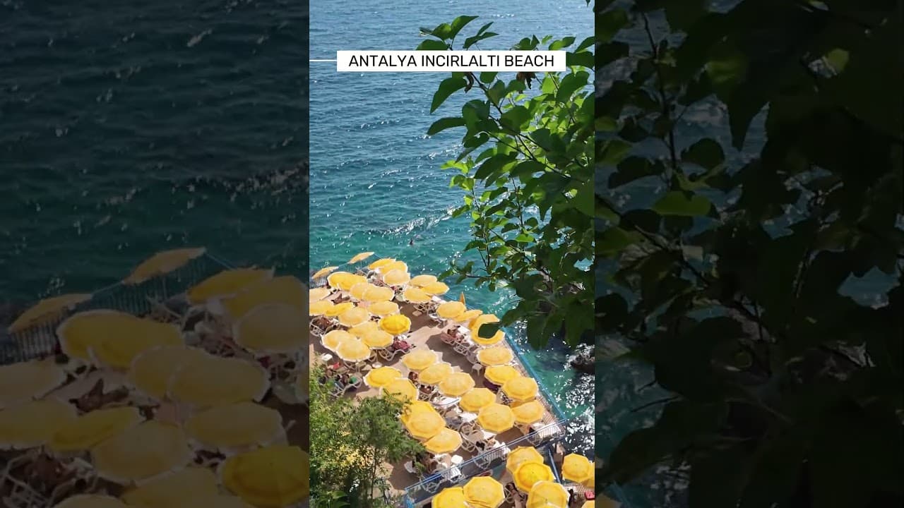 Explore Antalya Inciralti Beach 🏖️: 4K Coastal Walk & Views #TurkeyAntalya #Beach #4K