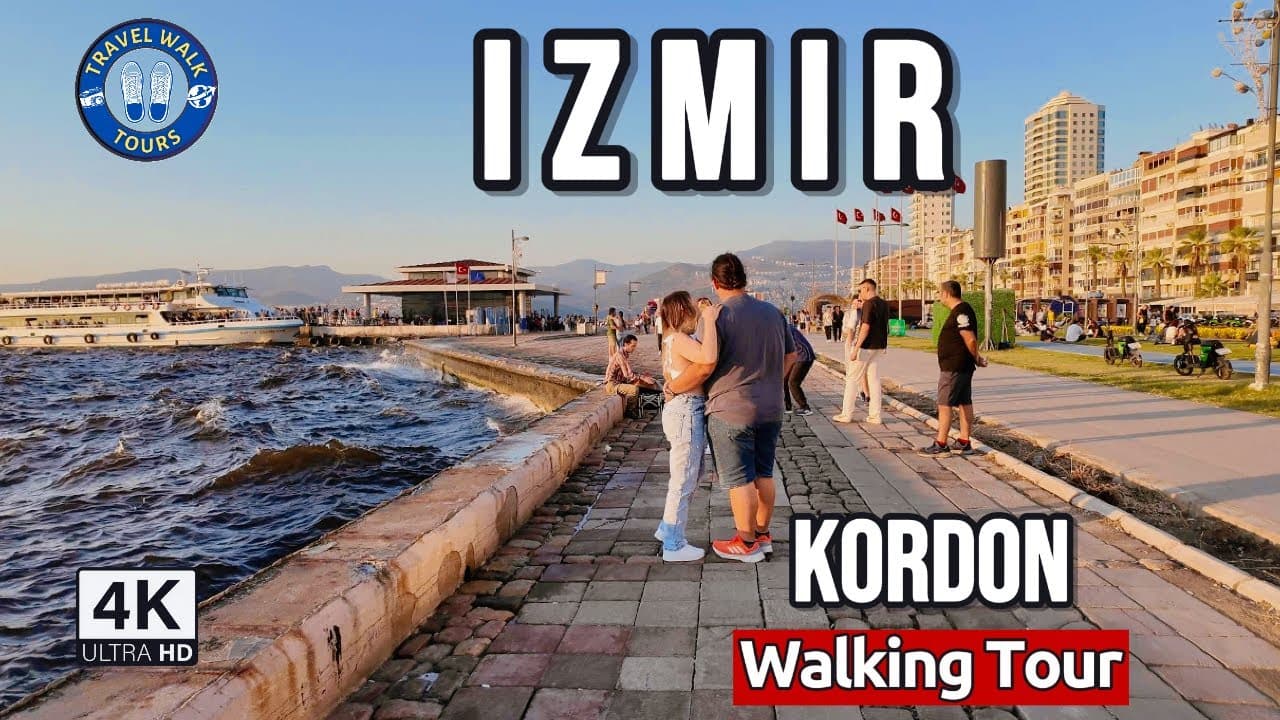 Walking Tour of Izmir's Coast | Konak & Alsancak Kordon in 4K
