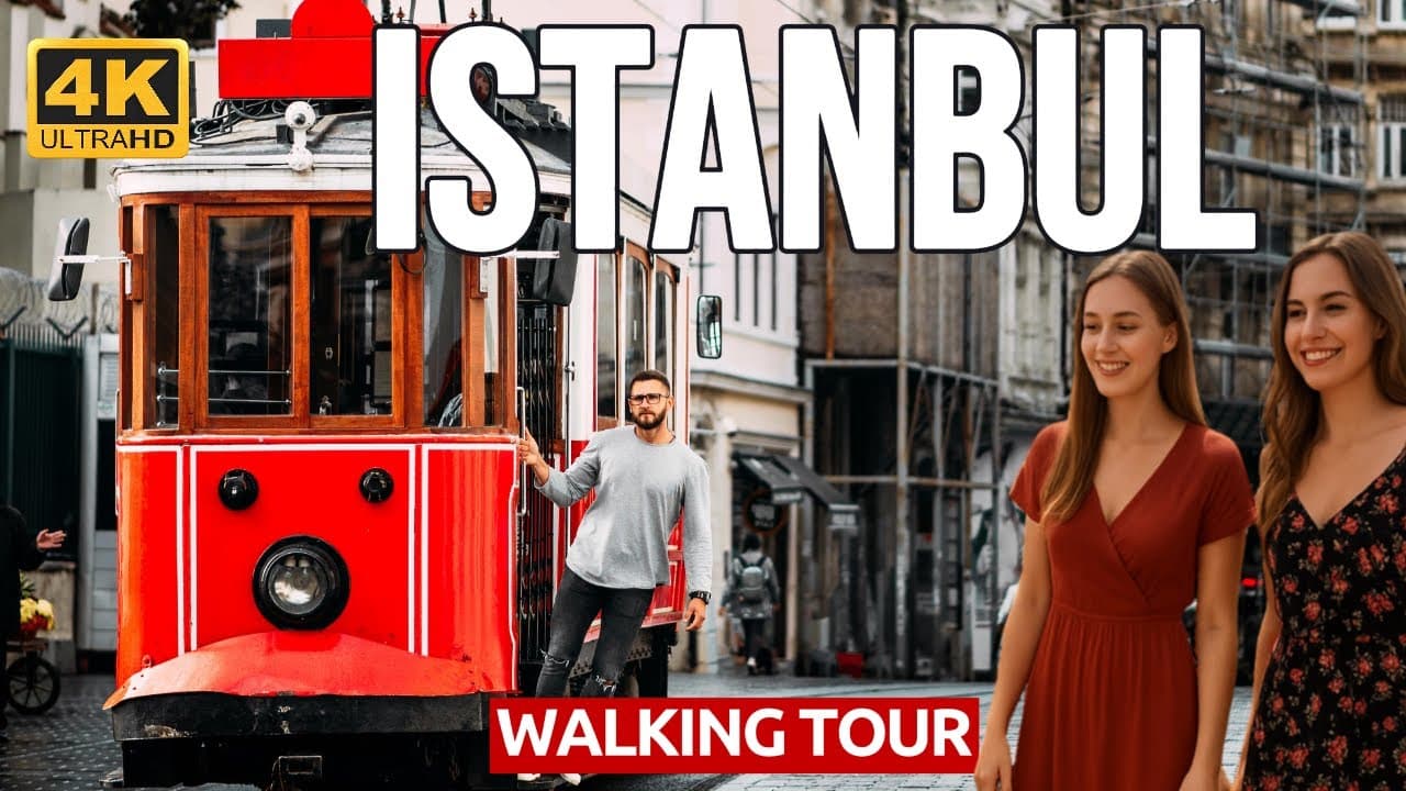 Istanbul, Turkey Walking Tour 4K 60fps: Tour The World's Most Visited City (Taksim, Galata)