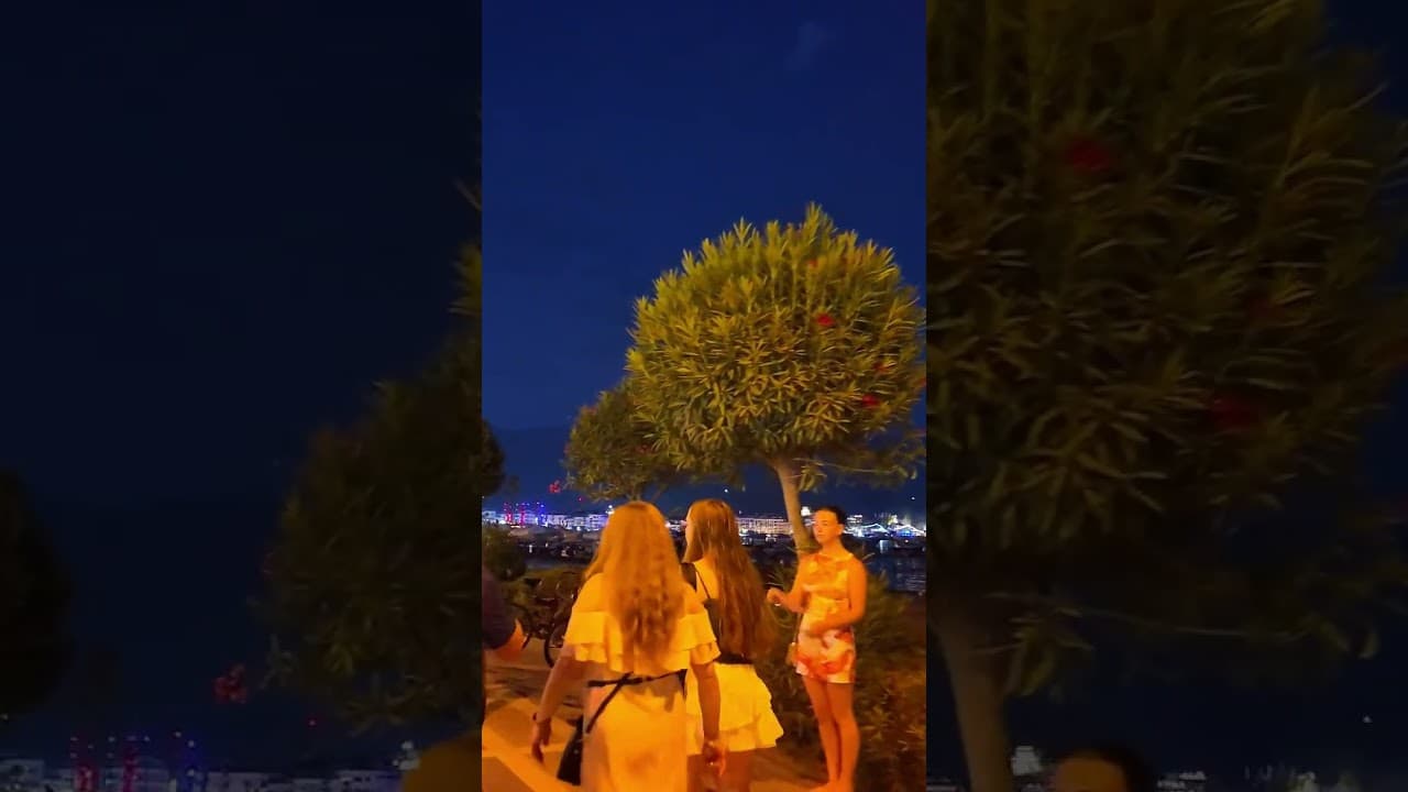 Magical Marmaris Night Walk in Turkey 🌌 Seaside Promenade