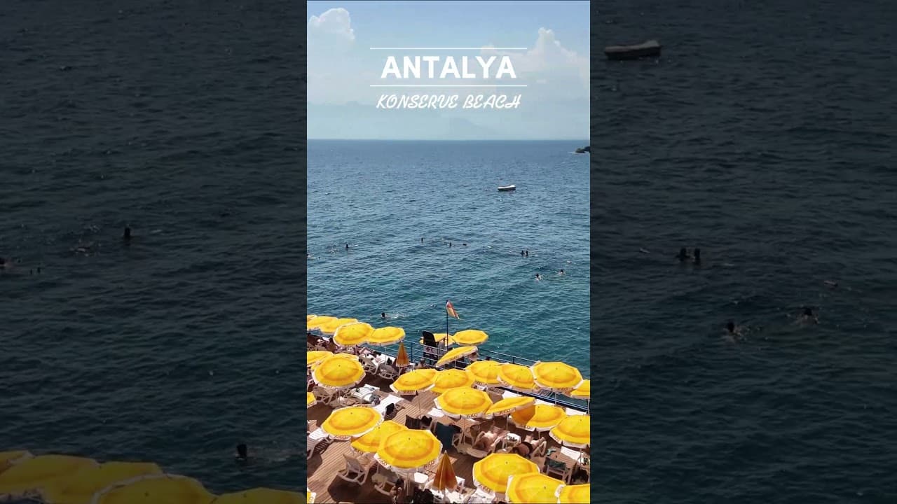 Discover Antalya Konserve Beach 🏖️: 4K Beach Walk & Scenic Views #TurkeyAntalya #Beach #4K