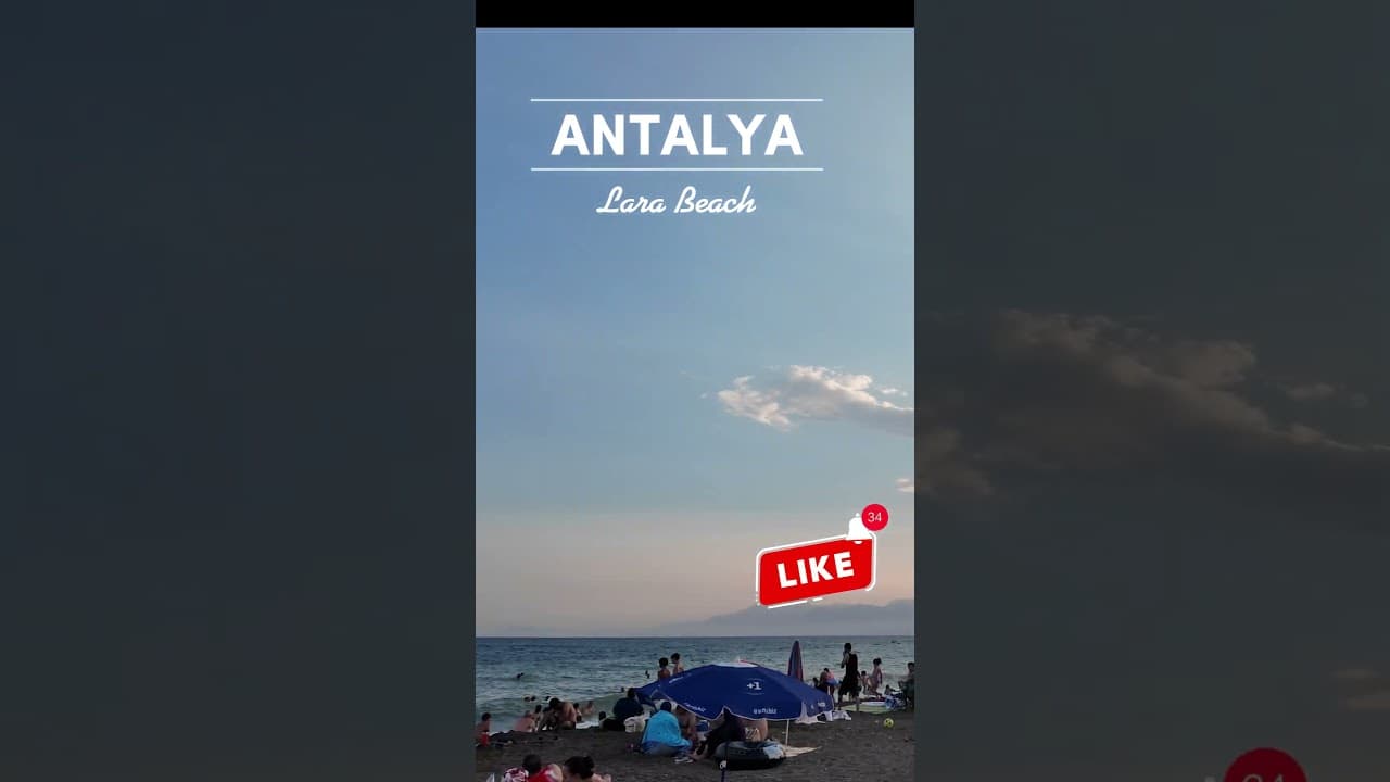 Sunset at Lara Beach in Antalya, Turkey 🏖️ | Beach and Sea Views  #sunset  #turkeyantalya #beach
