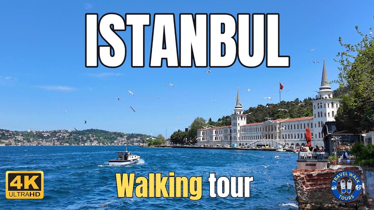 Istanbul Walking Tour 4K - Stunning Bosphorus Walk from Çengelköy to Kuleli