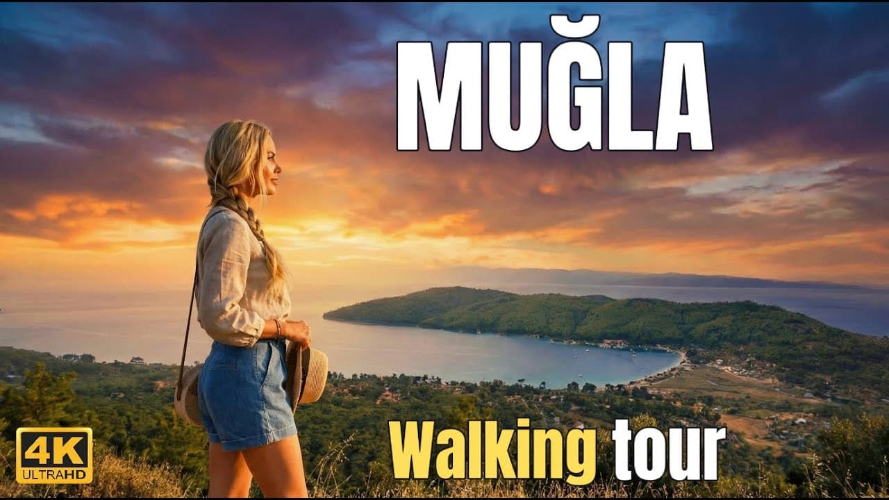 Muğla Scenic Journey - Forest & Coastal Views, Peaceful Walks in Ören and Ula 4K