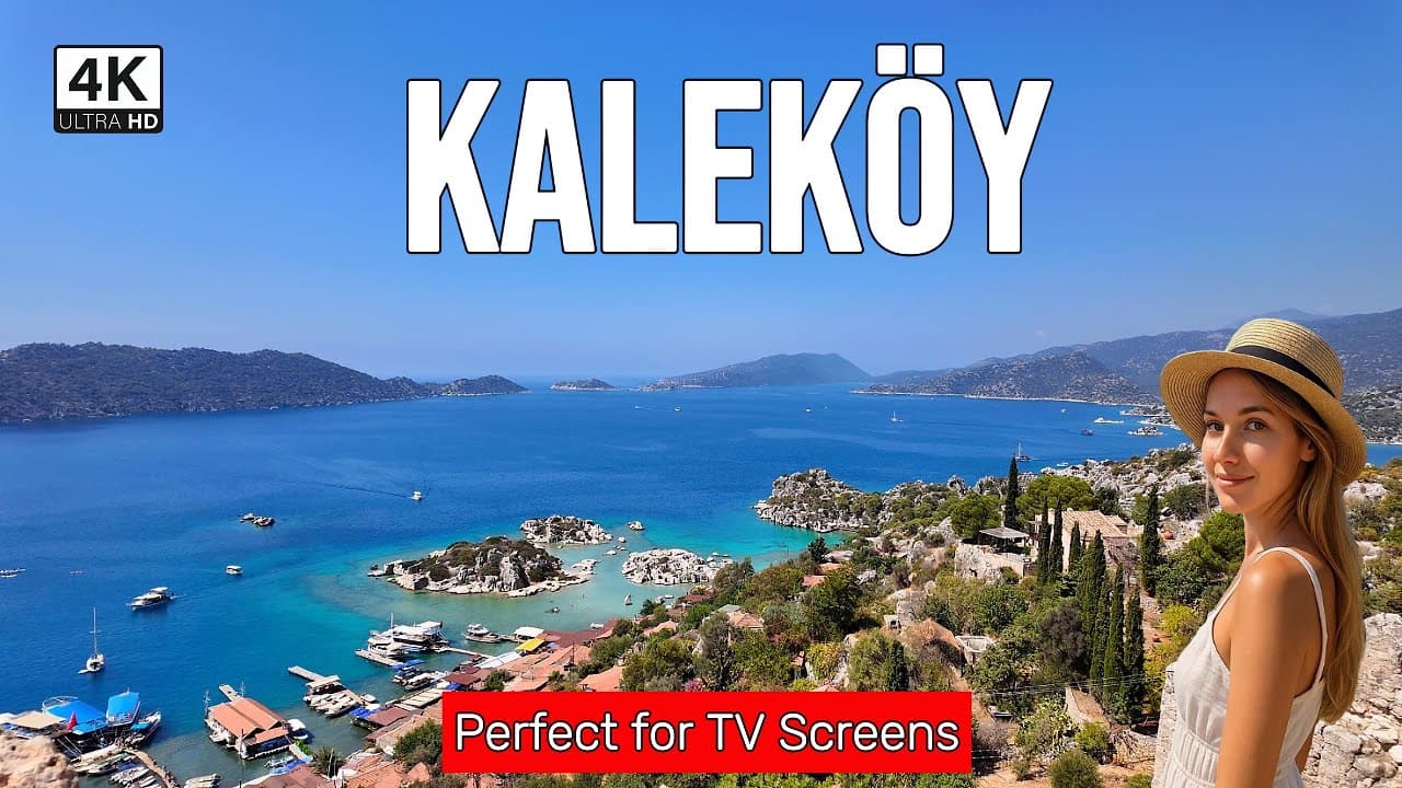 Discover Türkiye's Hidden Gem Kaleköy Seaside Village (No Car)! Boat & Walking Tour 4K 60fps