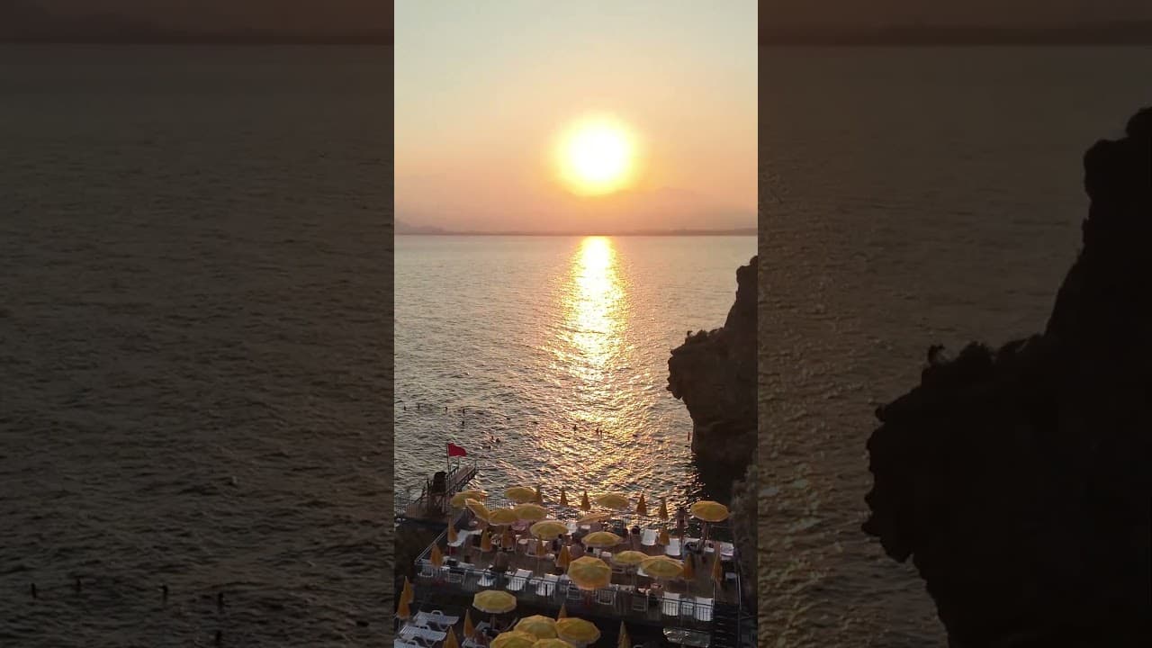 Sunset in Antalya 🌅: 4K Beach and Sunset Views #Inciralti #Sunset #4K