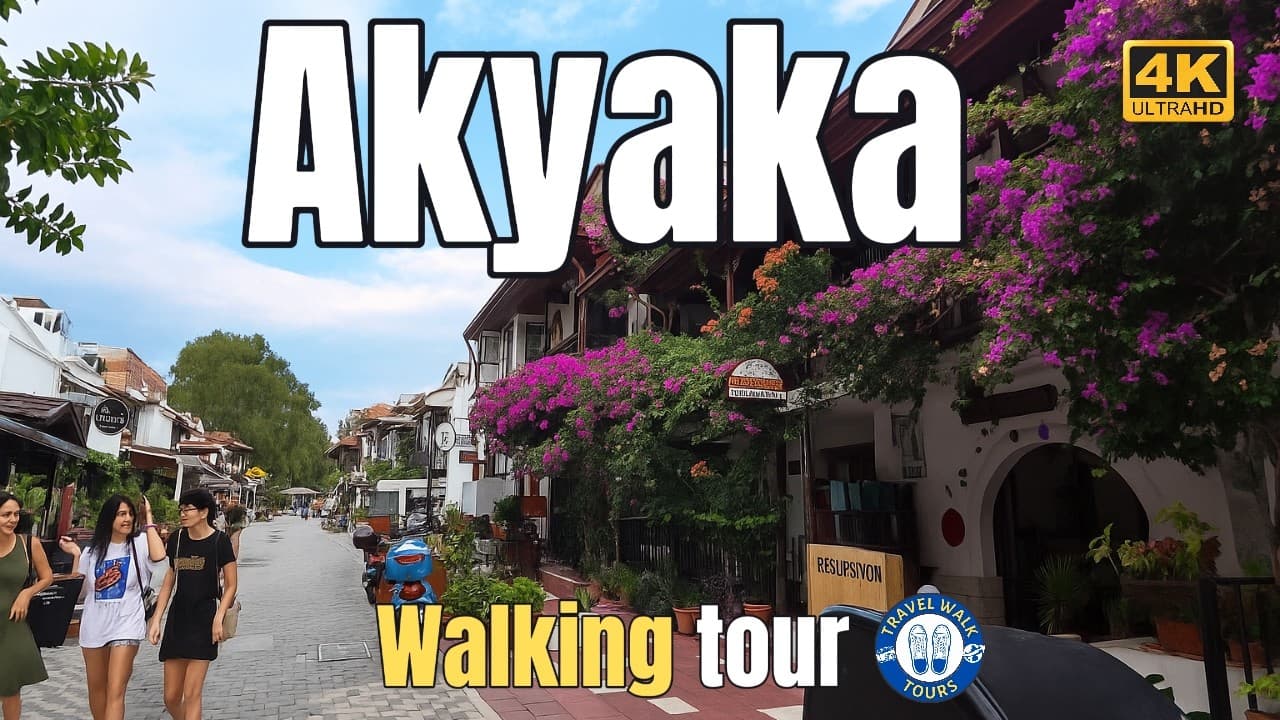Akyaka Walking Tour - Turkey’s Most Beautiful Coastal Town 4K
