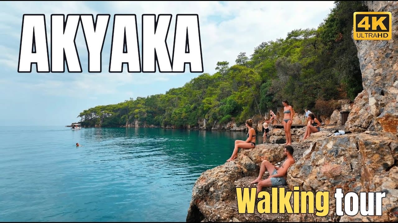 Akyaka Walking Tour Turkey Charming Riverside Town and Forest Walk 4K 60fps