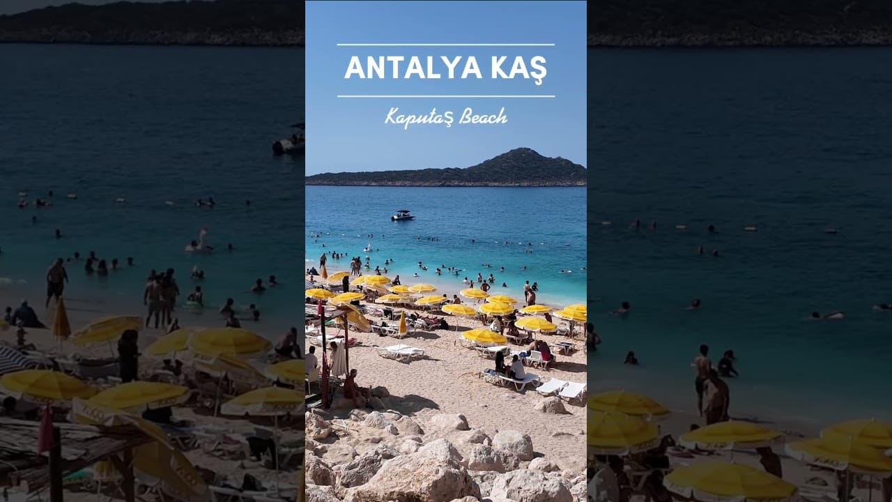 🌊 Turkey Antalya Kaş Kaputaş Beach | Stunning Beach and Sea Views | #turkeyantalya  #kaputasbeach