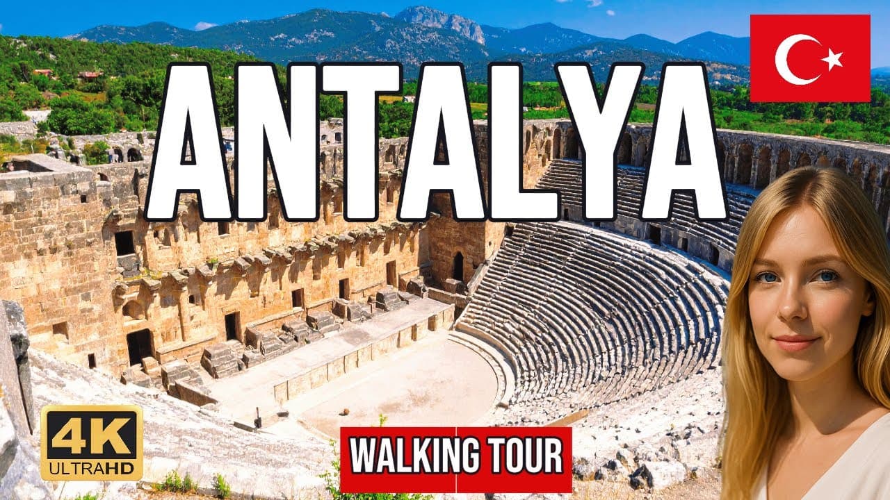 Antalya, Turkey: Aspendos & Köprülü Canyon – Turkey’s Hidden Treasures in 4K Walking Tour