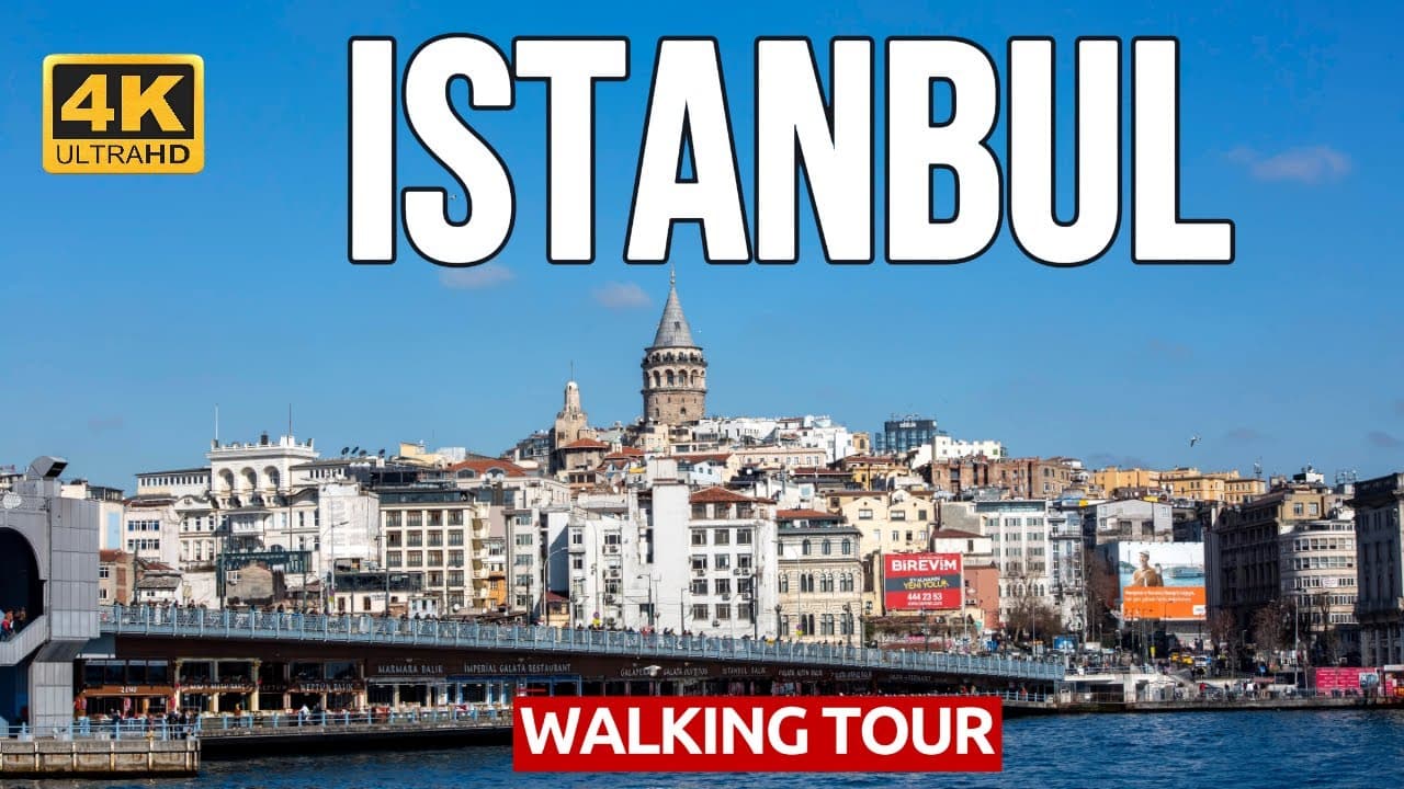 Istanbul City Walking Tour 4K - From Historical Beyoğlu and Karaköy to Modern Galataport