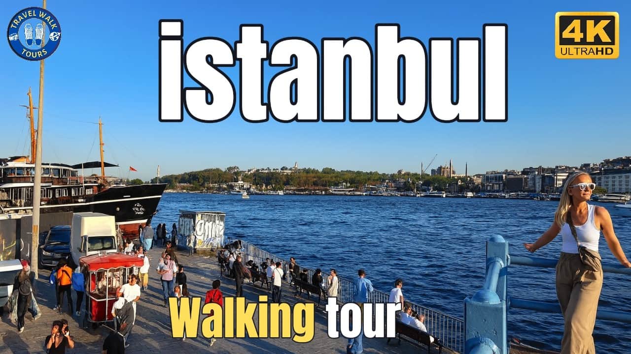 Istanbul Walking Tour 4K - Karaköy, Eminönü & Stunning Views of the Bosphorus 4K Video