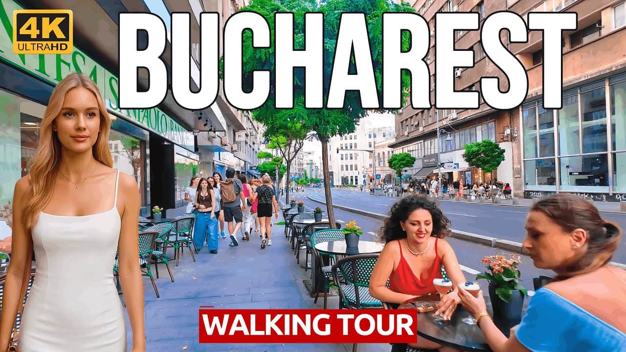 🇷🇴 Bucharest, Romania Walking Tour - From Old Town to Modern Streets 4K