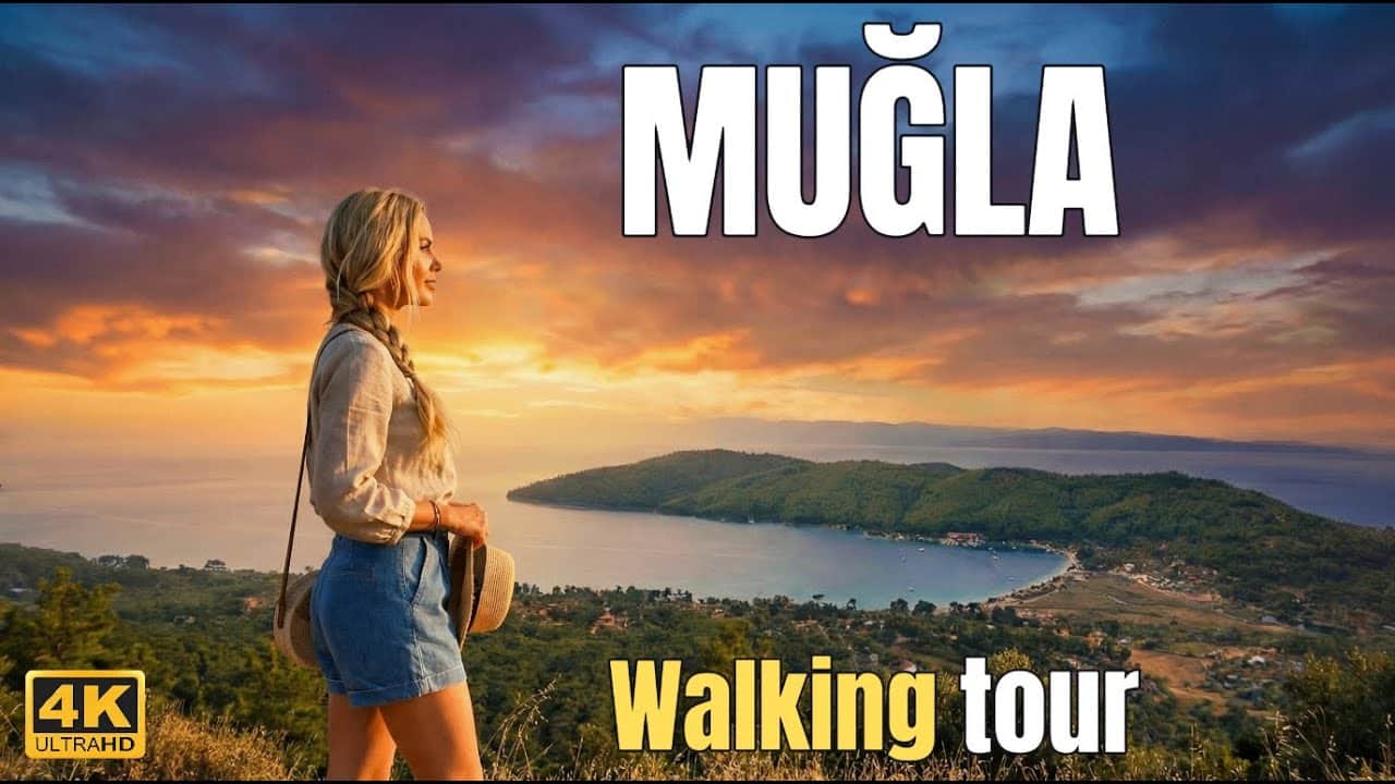 Muğla Scenic Journey - Forest & Coastal Views, Peaceful Walks in Ören and Ula 4K